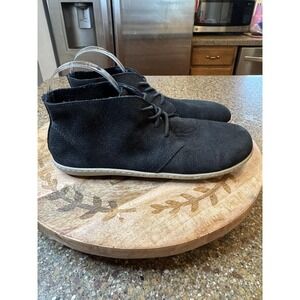 Groundies Boots Womens Size 8 Black Suede Barefoot Minimalist Chukka Boots